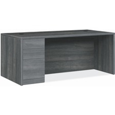 HON 10500 H105896L Pedestal Desk - 29.5" Height x 72" Width x 36" Depth - 3 x Box, File Drawer(s)Left Side - Finish: Sterling Ash - 1 Each