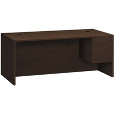 HON 10500 H10585R Pedestal Desk - 29.5" Height x 72" Width x 36" Depth - 2 x Box, File Drawer(s)Right Side - Flat Edge - Finish: Mocha