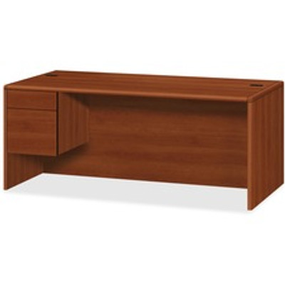 HON 10700 H10786L Pedestal Credenza - 29.5" Height x 72" Width x 36" Depth - 2 x Box, File Drawer(s)Left Side - Waterfall Edge - Finish: Cognac