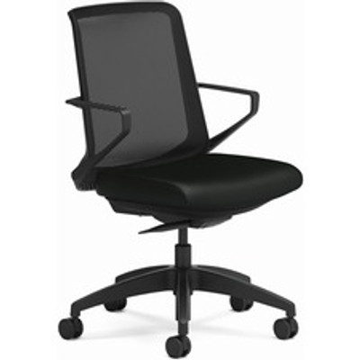 HON Cliq Chair - Black Seat Color - Fabric Seat Material - Black Back Color - Mesh Back Material - Black Frame Color - Black - Armrest - 1 Each