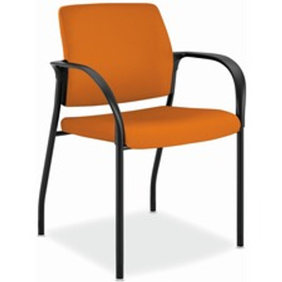 HON Ignition Chair - Apricot Back Color - Fabric Back Material - Black Frame Color - Steel Frame Material - Apricot - Armrest - 1 Each