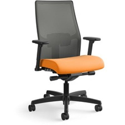 HON Ignition 2.0 Chair - Apricot Seat Color - Fabric Seat Material - Charcoal Back Color - Mesh Back Material - Black Frame Color - Mid Back - Apricot - 1 Each