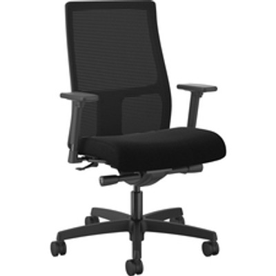HON Ignition Chair - Black Seat Color - Fabric Seat Material - Black Back Color - Mesh Back Material - Black Frame Color - Mid Back - 5-star Base - Black - 1 Each