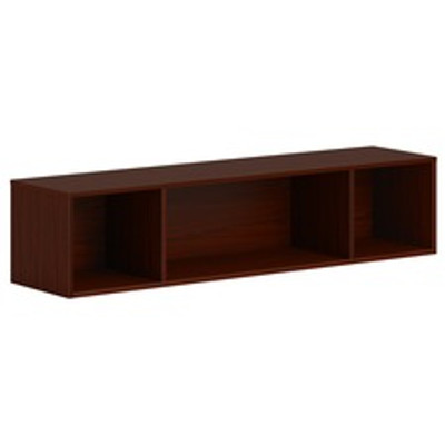 HON Mod Wall Mounted Storage | Open | 60"W | Traditional Mahogany Finish - 39.8" Height x 60" Width x 14" Depth - Finish: Traditional Mahogany - 1 Each