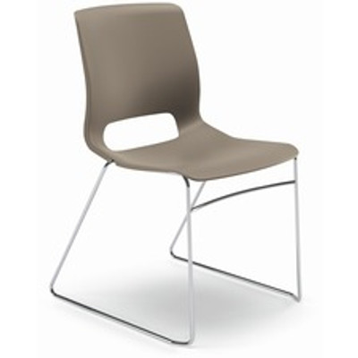 HON Motivate Chair - Plastic Seat Material - Shadow Back Color - Plastic Back Material - Chrome Frame Color - Steel, Reinforced Resin Frame Material - Shadow - Plastic