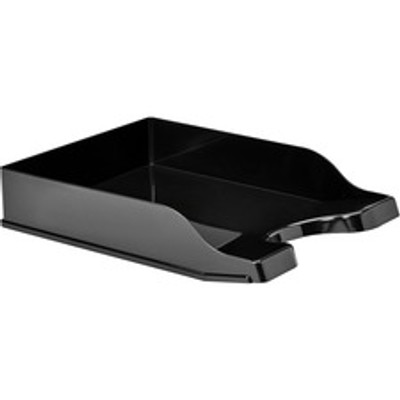Deflecto AntiMicrobial DocuTray - 2.60" Height x 10.16" Width x 13.78" Depth - Desktop - Antimicrobial, Interlockable, Stackable, Mildew Resistant - Black - Polystyrene - 1 Each