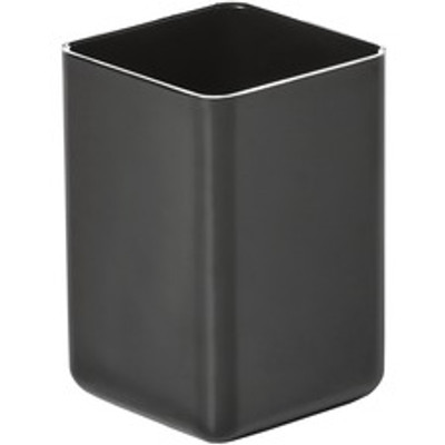 Deflecto Antimicrobial Pencil Cup Black - 3.6" Height x 2.1" Width x 2.1" Depth - Polystyrene - Black - 1 Each