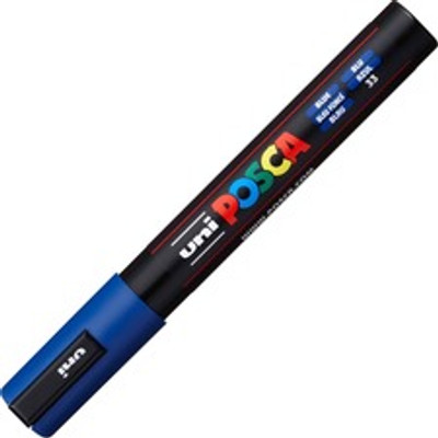 uniball&#8482; Posca PC-5M Paint Markers - Medium Marker Point - Blue Ink - Water Based, Pigment-based - 6 / Pack