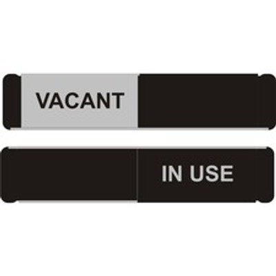 Seco Door Sign - Print/Message "Vacant" , "In Use" - 10" Width x 2" Height - Rectangular Shape - Self-adhesive, Adhesive Backing - Aluminum, Polyvinyl Chloride (PVC) - 1 Each