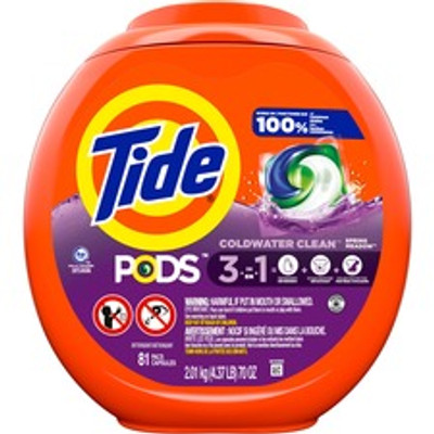 Tide PODS Laundry Detergent - Pod - Spring Meadow Scent - 81 / Pack - 4 / Carton