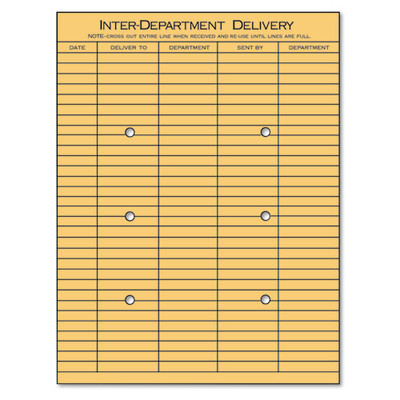 String And Button Interoffice Envelope, #97, Two-sided Five-column Format, 10 X 13, Light Brown Kraft, 100/box String And Button Interoffice Envelope, #97, Two-sided Five-column Format, 10 X 13, Light Brown Kraft, 100/box