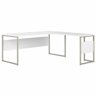 Bush Business Furniture Hybrid Collection White Desking - 29.9" Height x 71" Width x 71.3" Length - Finish: White - 1 Each