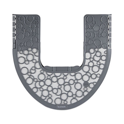 Commode Mat 2.0, Rubber, 22.88 X 22, Gray/white, 6/carton