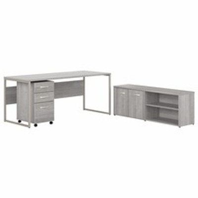 Bush Business Furniture Hybrid Platinum Gray Desking - 29.9" Height x 71" Width x 29.4" LengthFile Drawer(s) - Finish: Platinum Gray - 1 Each