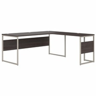 Bush Business Furniture Hybrid Storm Gray Desking Unit - 29.9" Height x 71" Width x 71.3" Length - Finish: Storm Gray - 1 Each