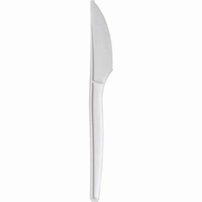 WNA 7" Plant Starch Knives - Knife - Breakroom - Beige - 50/Pack - 20 / Carton