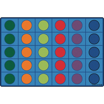 Carpets for Kids&reg; Premium Seating Circles Circletime Rug - Area Rug - 12 ft Length x 90" Width - Rectangle