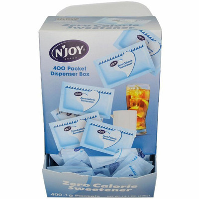Njoy Aspartame Sugar Substitute - 0.035 oz (1 g) - Aspartame - 400 / Box