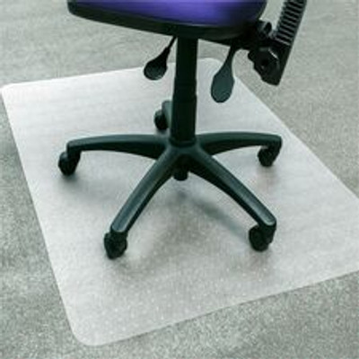 Floortex APET Rectangular for Low/Standard Pile Carpets - 45" x 53" - Chair - 53" Length x 45" Width x 0.087" Depth x 0.375" Thickness - Rectangular - Amorphous Polyethylene Terephthalate (APET) - Clear - 1 Each - TAA Compliant