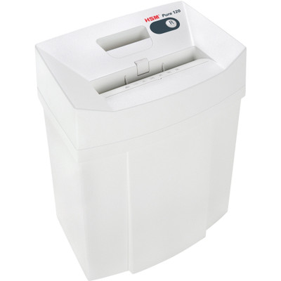 HSM Pure 120 Strip-Cut Shredder - Strip Cut - 14 Per Pass - for shredding Paper - P-2 - 5.30 gal Wastebin Capacity - White