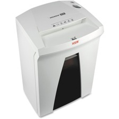 HSM - Continuous Shredder - Micro Cut - 11 Per Pass - for shredding Paper Clip, Staples, Credit Card, Paper - 0.075" x 0.591" Shred Size - P-4 - 9.50" Throat - 9.25 gal Wastebin Capacity - 500 W - White