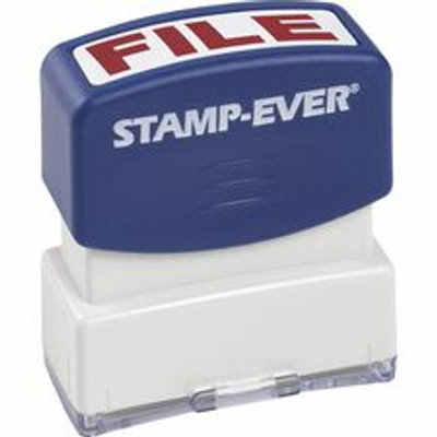 Trodat Pre-inked FILE Message Stamp - Message Stamp - FILE - 0.56" Impression Width x 1.69" Impression Length - Red - 1 Each