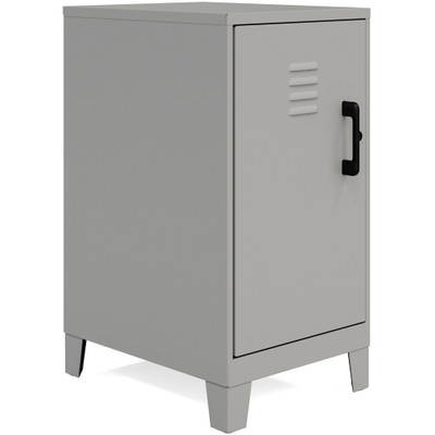 LYS SOHO Locker - 2 Shelve(s) - for Office, Home, Classroom, Playroom, Basement, Garage, Cloth, Sport Equipments, Toy, Game - Overall Size 27.5" Height x 14.3" Width x 18" Depth - Silver - Steel
