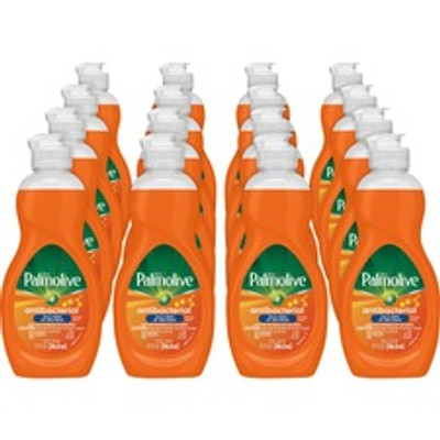 Palmolive Antibacterial Ultra Dish Soap - Concentrate - 9.7 fl oz (0.3 quart) - Mild Citrus Scent - Anti-bacterial, Non-abrasive, Phosphate-free, Residue-free - Orange - 16 / Carton
