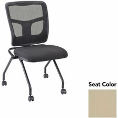 Lorell Training Room Guest Chairs - Forte Pumice Seat Color - Forte Fabric, Polyester Seat Material - Black Back Color - Powder Coated Frame Color - Metal Frame Material - Four-legged Base - 2 / Carton