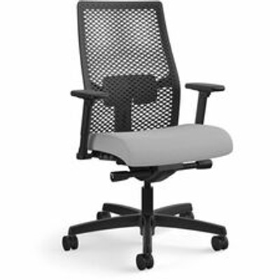 HON Ignition ReActiv Back Task Chair - Fabric Seat - Frost Seat Color - Fabric Seat Material - Black Back Color - Mesh Back Material - Black Frame Color - 5-star Base - 1 Each