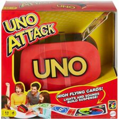 Mattel UNO Attack Card Game , Family Game For Kids And Adults, Card Blaster - Fun - Gambling - 2 to 10 Players - 1 Each