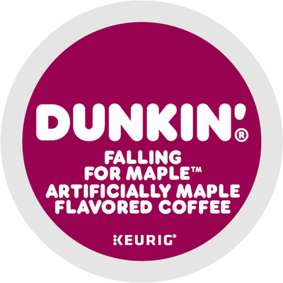Dunkin'&reg; K-Cup Falling for Maple Artificially Maple Flavored Coffee - Compatible with Keurig Brewer - Medium - K-Cup - Maple, Arabica - 22 / Box