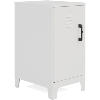 NuSparc Personal Locker - 2 Shelve(s) - for Office, Home, Sport Equipments, Toy, Game, Classroom, Playroom, Basement, Garage - Overall Size 27.5" Height x 14.2" Width x 18" Depth - White - Steel - TAA Compliant