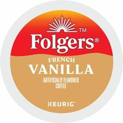 Folgers&reg; K-Cup French Vanilla Coffee - Compatible with Keurig K-Cup Brewer - Medium - 24 K-Cup - K-Cup - French Vanilla, Creamy Vanilla, Arabica - Kosher - 24 / Box