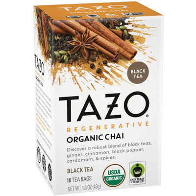 Tazo Regenerative Organic Chai Black Tea Bag - Black Tea - Organic - 16 / Box