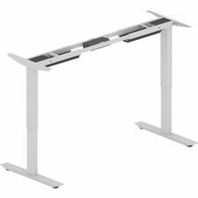 Lorell Sit-to-Stand Two-Tier Base - Silver Two-tier Base - 275 lb Capacity - Height Adjustable - 45.10" Height - Assembly Required - 1 Each