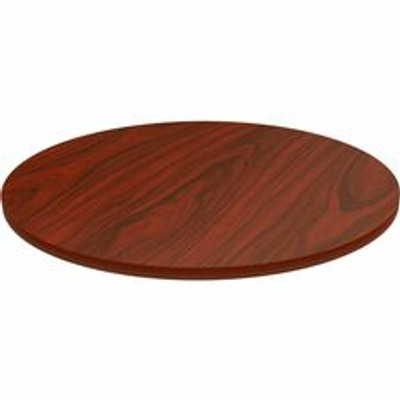 Lorell Hospitality/Conference Tabletop - x 1" Thickness x 36" Diameter - Band Edge - Mahogany Table Top - Sturdy - For Reception Area, Conference Table, Breakroom, Lobby, Meeting, Office - 1 Each