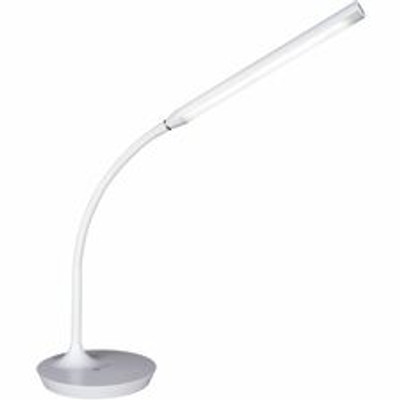 OttLite Extended Reach LED Desk Lamp - LED Bulb - Flexible Neck, ClearSun LED, Touch-activated, Adjustable Brightness, Glare-free Light - Desk Mountable - White