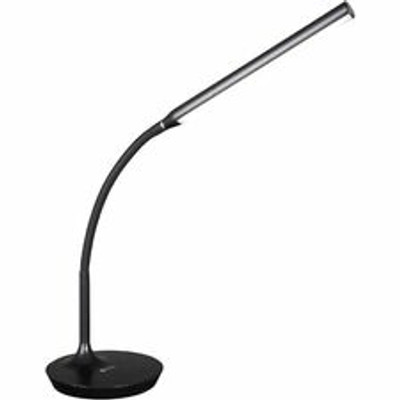 OttLite Extended Reach LED Desk Lamp - LED Bulb - Flexible Neck, ClearSun LED, Touch-activated, Adjustable Brightness, Glare-free Light - Desk Mountable - Black