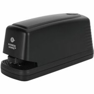 Business Source Electric Stapler - Staples Upto 25 Sheet - Holds Upto 210 Staple - Full Strip - Black - 1 Each