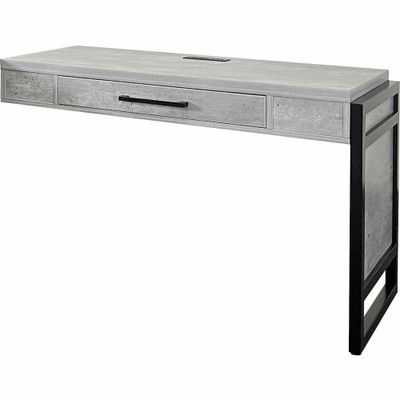 Martin Mason Concrete Laminate Unit - 31" Height x 48" Width x 21" Depth - 1 - Material: Laminate - Finish: Stone, Concrete - Grommet, AC Power Outlet, USB Outlet - For Desk - 1 Each