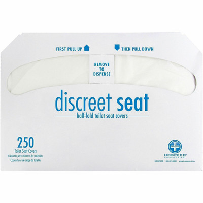 Hospeco Discreet TSC Half-Fld 20 250 S - Half-fold - For Public Toilet - White - Fiber - 250/Pack - 20 / Case