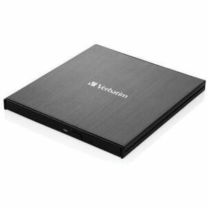 Verbatim Blu-ray Writer - External - BD-R/RE Support - 6x BD Write - 8x DVD Write - Double-layer Media Supported - USB 3.1 (Gen 1) Type C - Slimline - BUS Powered