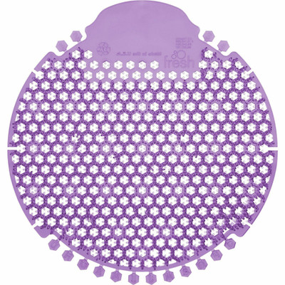 Fresh Products Wave 360 Urinal Screens - Lasts upto 60 Days - Splash Reducer, Odor Control - 5 / Box - Purple