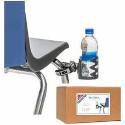 Seat Sack Cup Holder - Horizontal, Vertical - 3.5" Height x 6" Depth - Composite - Black - Adjustable Clamp, Expendable Base, Clip-on, Pivot, Non-slip, Textured, Removable, Swivel, Durable - 25 / Carton