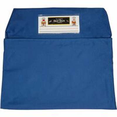 Seat Sack Bundle-Special Sizes - 1 Pocket(s) - 1 Compartment(s) - 19" Width x 2" Depth - Chair - Durable, Desk Space, Laminated, Elastic, Washable, Expandable - Blue - Poly Cotton - 10/Pack - 1 / Carton