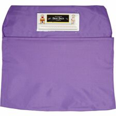 Seat Sack Classroom Pack One-Pocket - 1 Pocket(s) - 1 Compartment(s) - 17" Width x 2" Depth - Chair - Durable, Desk Space, Washable, Expandable - Purple - Poly Cotton - 10/Pack - 1 / Carton