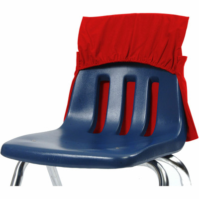 Seat Sack One-Pocket Seat Sacks with Elastic Back - 1 Pocket(s) - 17" Width x 2" Depth - Chair - Elastic, Expandable, Washable, Durable - Red - Plastic, Poly Cotton, Laminate - 25 / Carton
