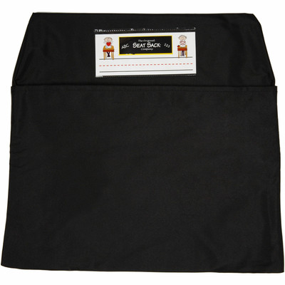 Seat Sack Classroom Pack One-Pocket - 1 Pocket(s) - 1 Compartment(s) - 15" Width x 2" Depth - Chair - Durable, Desk Space, Washable, Expandable - Black - Poly Cotton - 10/Pack - 1 / Carton