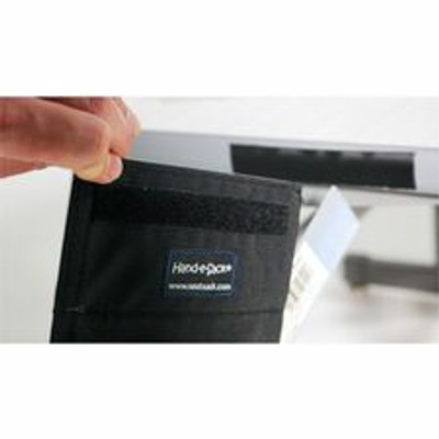 Seat Sack Hand-e-Sack Storage Pouches - Desk - Hook & Loop Closure, Interlockable, Storage Space, Tear Resistant, Adhesive - Black - 10 / Carton